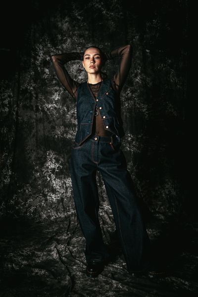 Джинсовий жилет 28 GLOW RAW DENIM 28-GLOW-RD-S фото