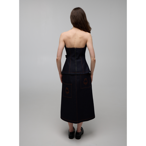 Асиметричний денім-корсет 33 ONYX RAW DENIM 33-ONYX-RD-XS фото