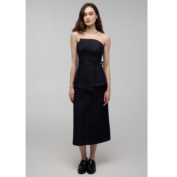 Асиметричний денім-корсет 33 ONYX RAW DENIM 33-ONYX-RD-XS фото