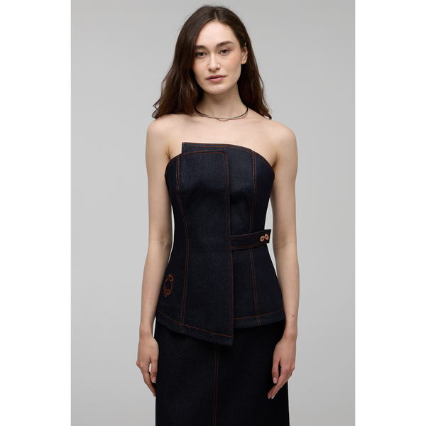 Асиметричний денім-корсет 33 ONYX RAW DENIM 33-ONYX-RD-XS фото